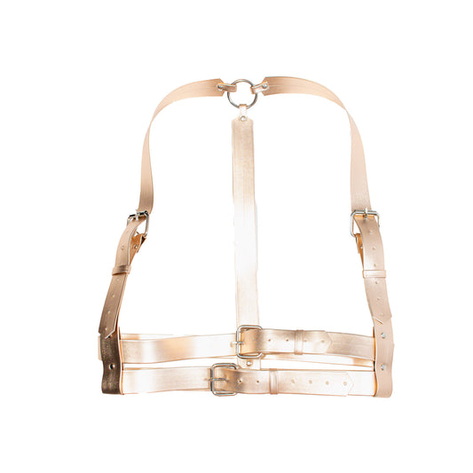 AR0006 Harness de vinipiel dorado Alesandro