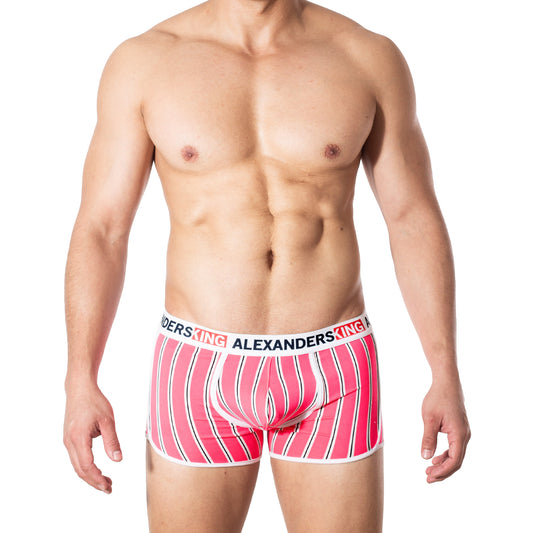 BP0041 Boxer Prime rosa neon con rayas blancas y negras skinit