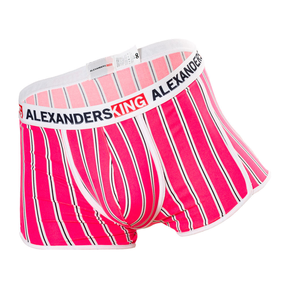 BP0041 Boxer Prime rosa neon con rayas blancas y negras skinit