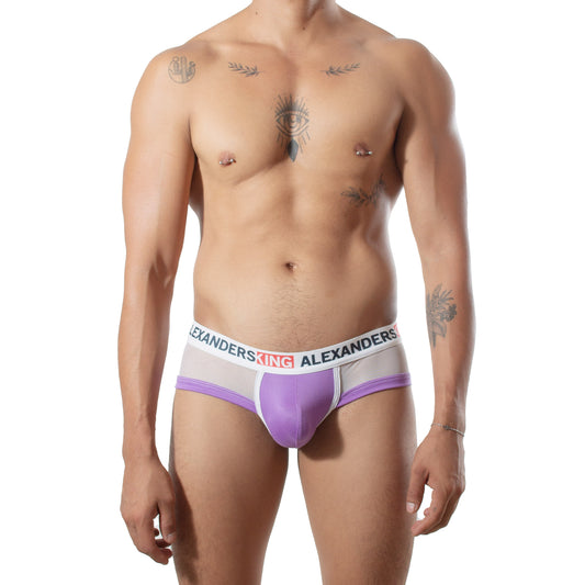 BT0043 Boxer Trunk Espiritú mesh blanco concha Morado skinit