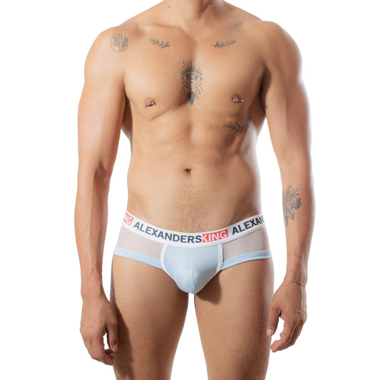 BT0046 Boxer Trunk Armonía y Paz mesh blanco concha Azul skinit