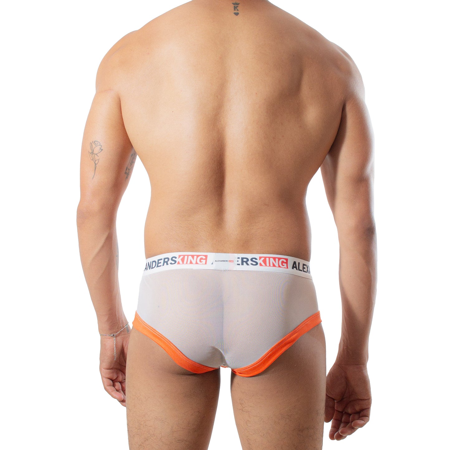 BT0047 Boxer Trunk Salud mesh blanco concha Naranja skinit