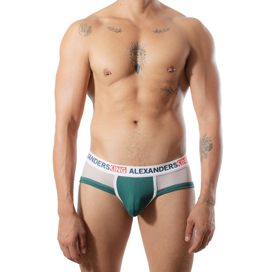 BT0048 Boxer Trunk Naturaleza mesh blanco concha Verde skinit