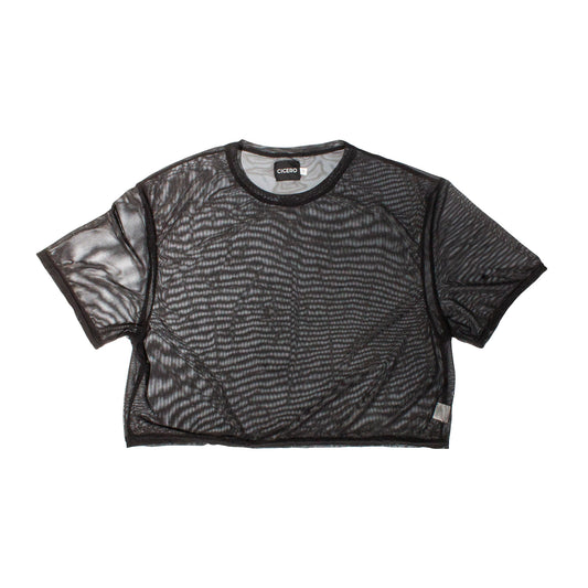 CT0001 Crop top Mesh negro