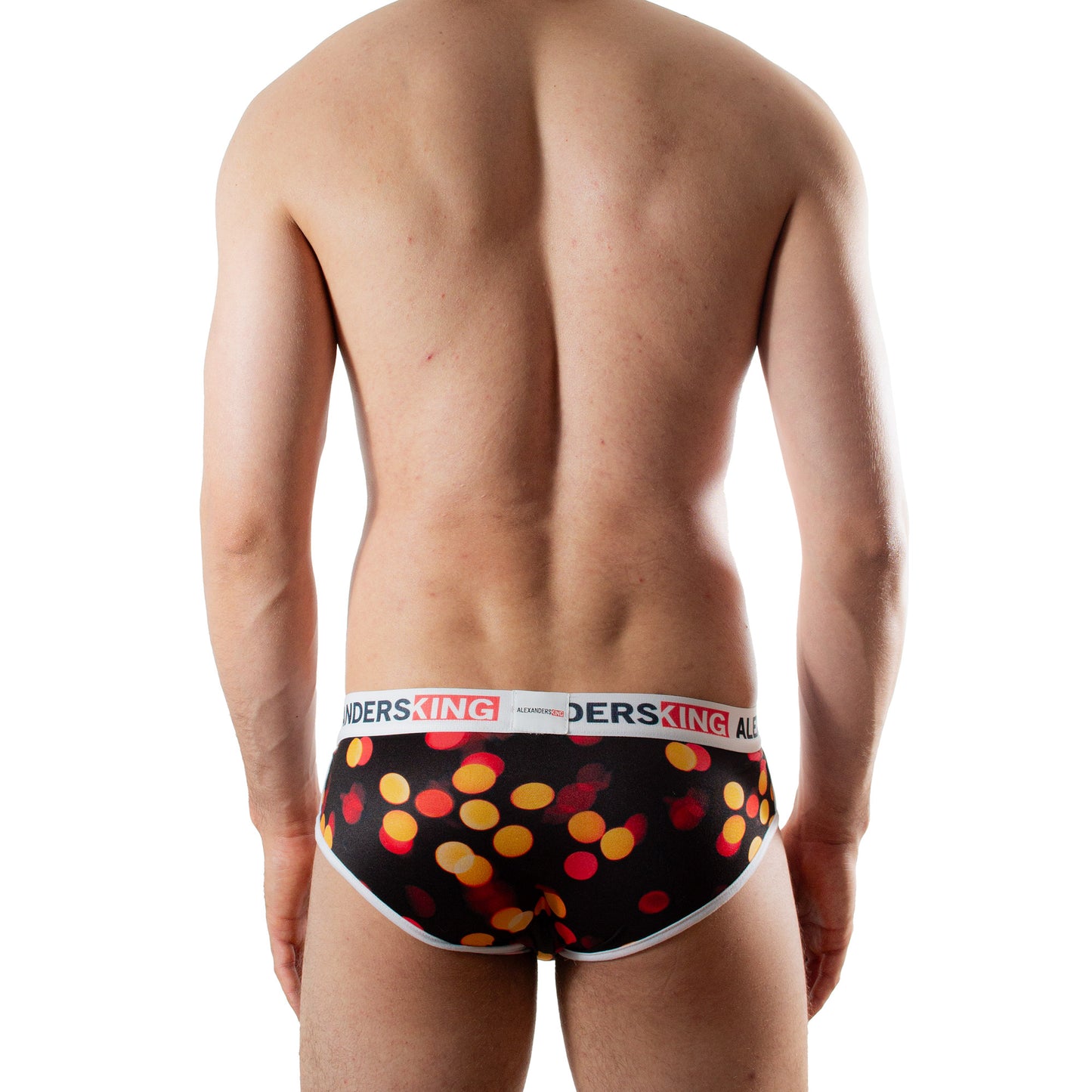 TP0380 brief estampado de burbujas naranjas fondo negro skinit alexanders king