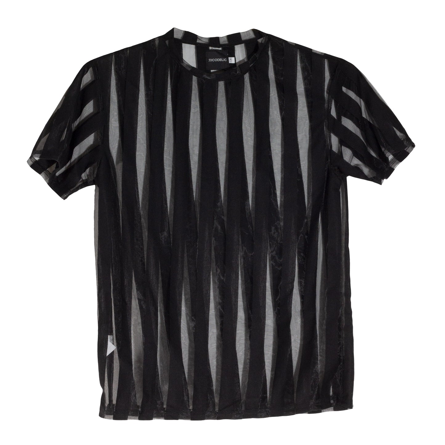 PY0001 Playera Transparencia rayas negra