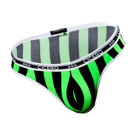 SF0010 Slip rayas negro con verde neon skinit resorte Cícero