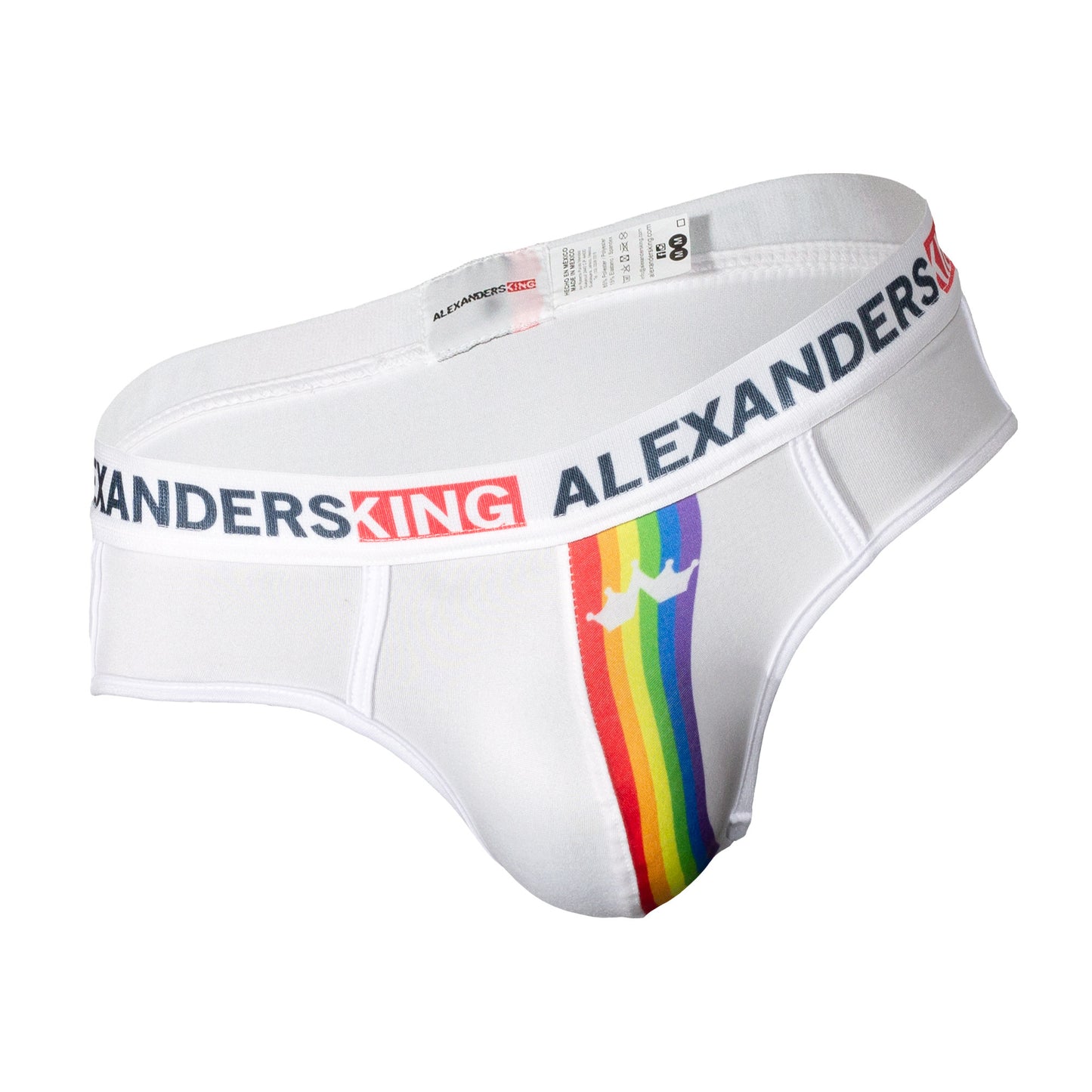 TP0273 Brief Panties RainbowBrite Navy Blue with detail in colored bars SkinIt AlexandersKing 