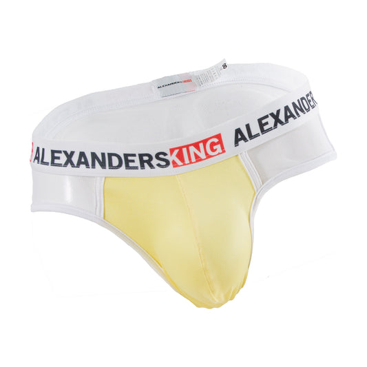 TP0365 Brief Luz de Sol mesh blanco concha Amarilla alexanders king