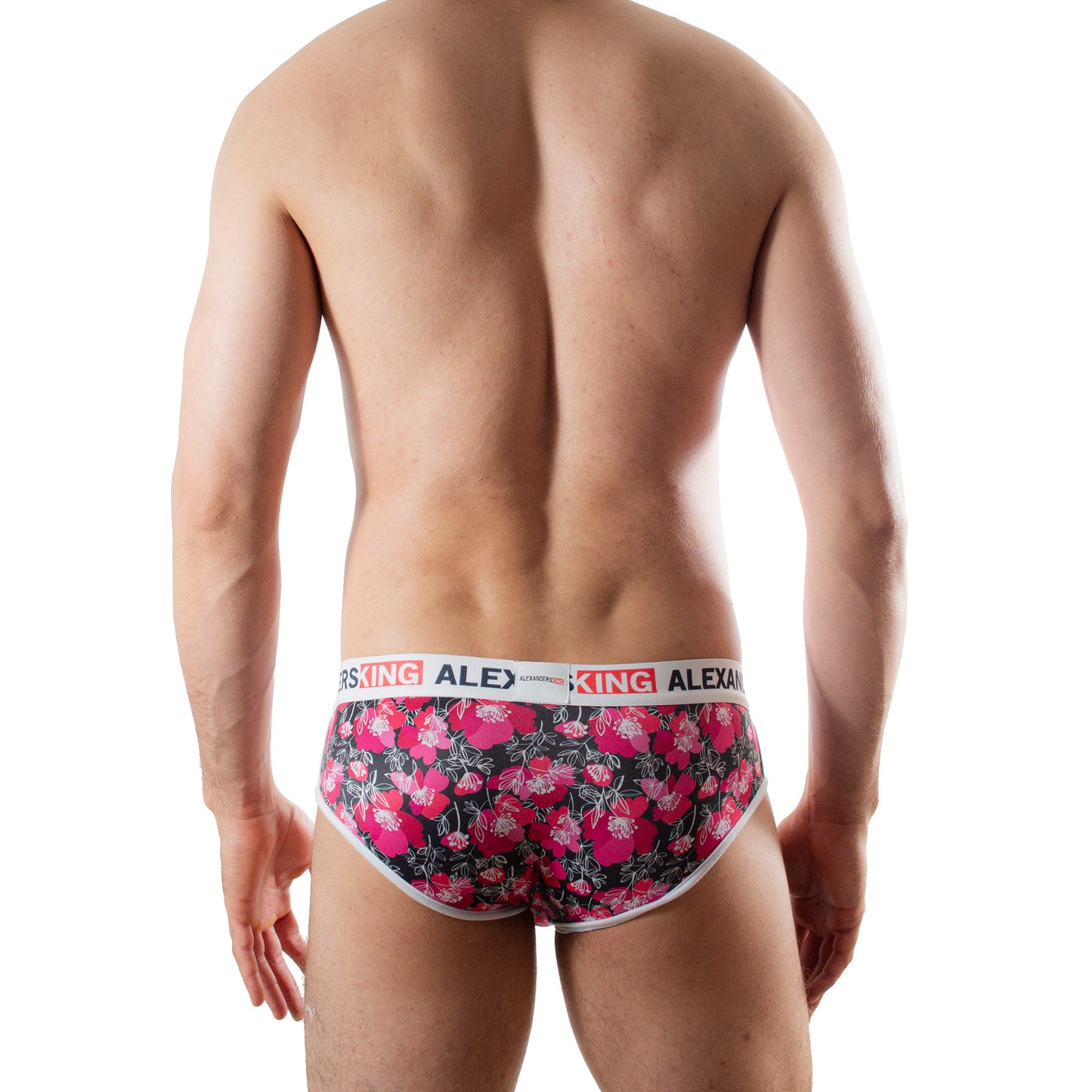 TP0375 brief estampado de flores rojas con negro skinit alexanders king