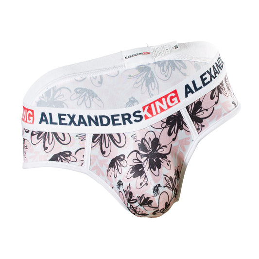 TP0377 brief estampado de flores rosas con negro skinit alexanders king