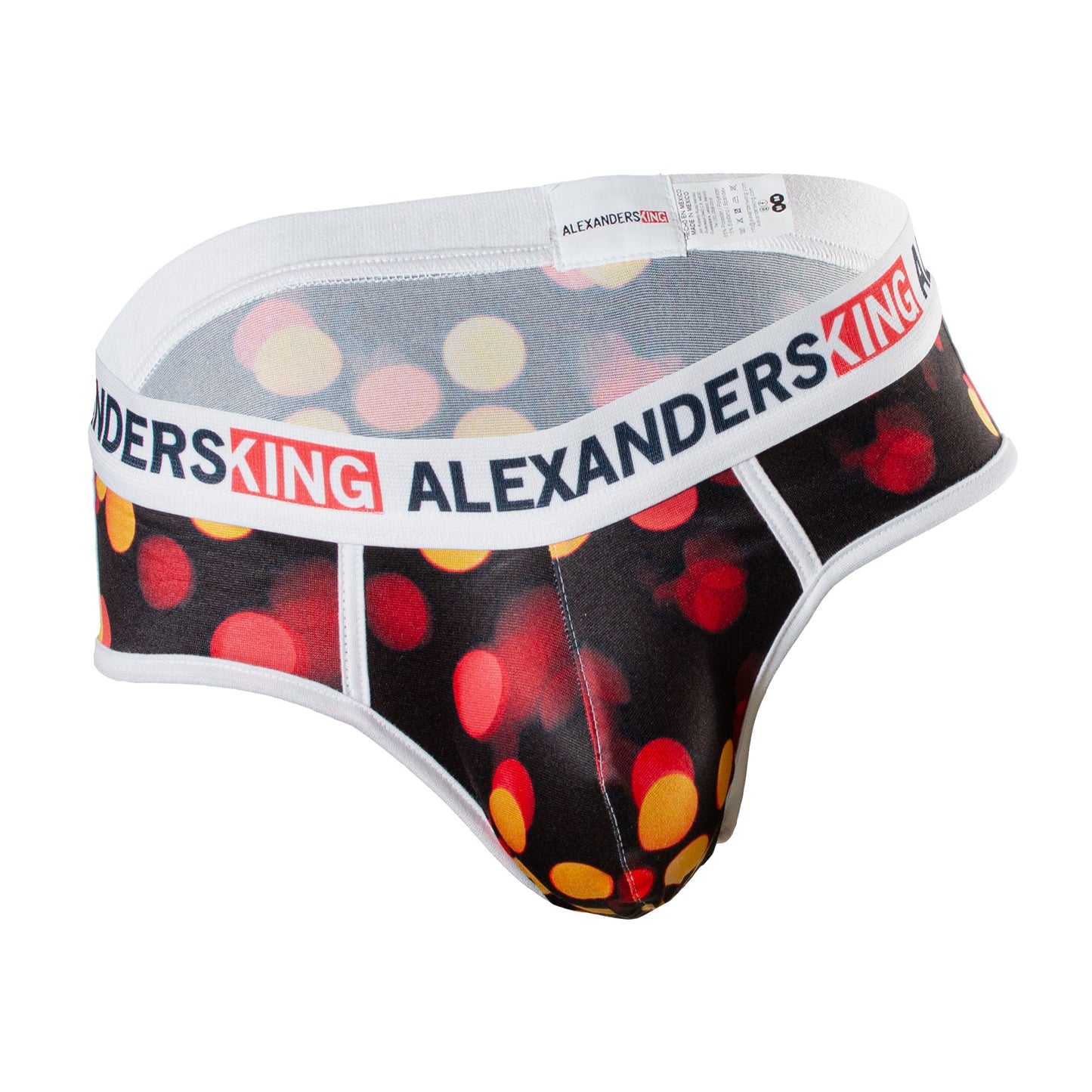 TP0380 brief estampado de burbujas naranjas fondo negro skinit alexanders king