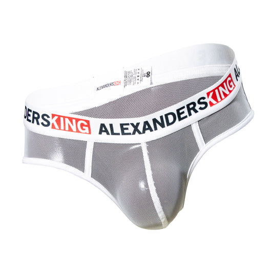 TP0390 Brief Transparencia total mesh blanco alexanders king