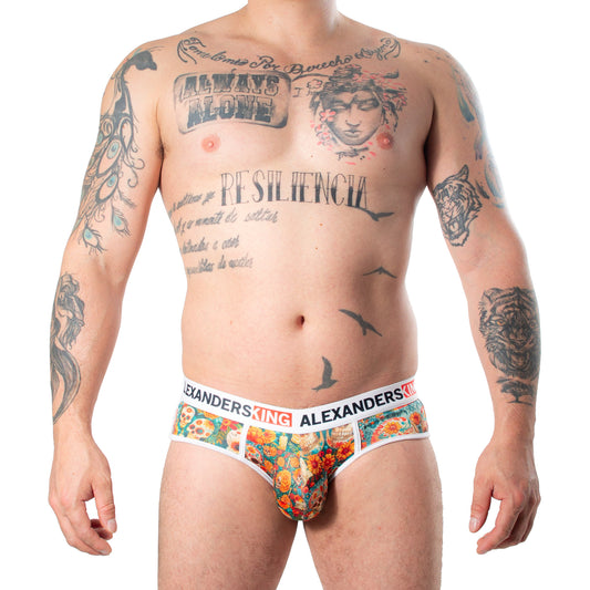 TP0395 brief estampado de Calaveras y Cempasuchil skinit alexanders king