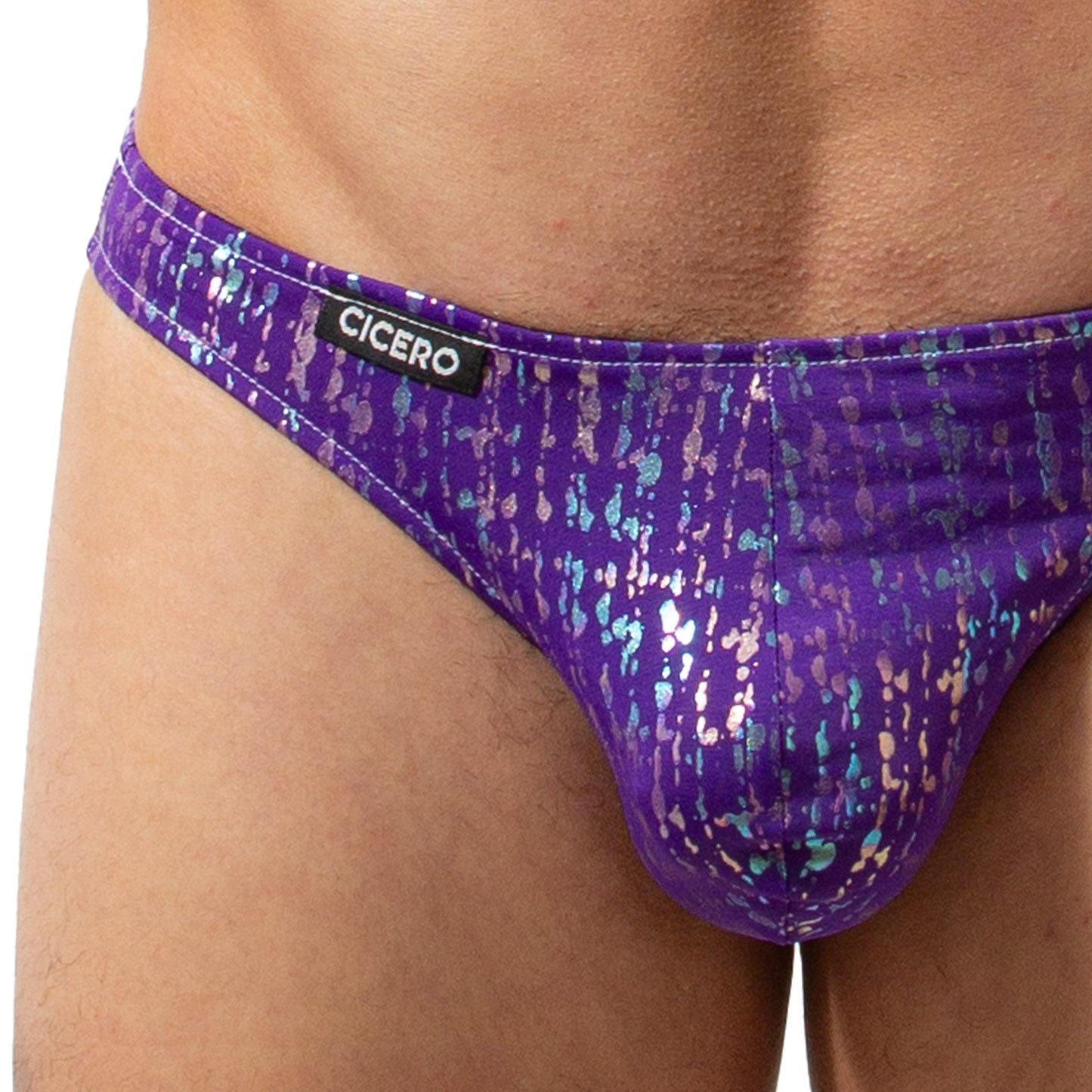 TX0039 Tanga Fantasy Night morado con estampado brillante skinit