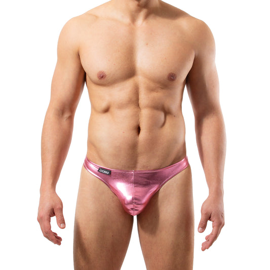 TX0044 Tanga rosa metalizado