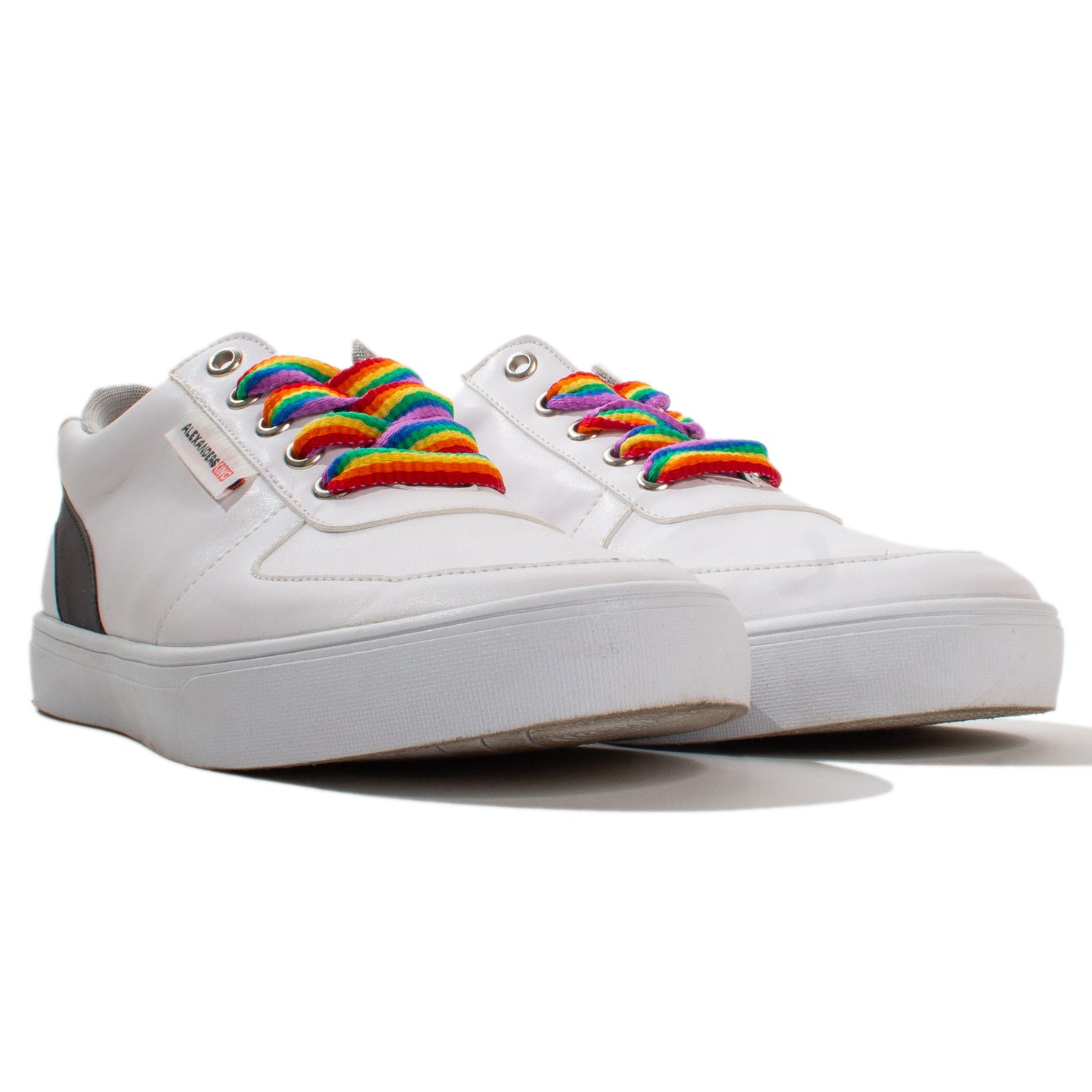 TE0001 Tenis KINGSPRIDE blancos barra reflejante