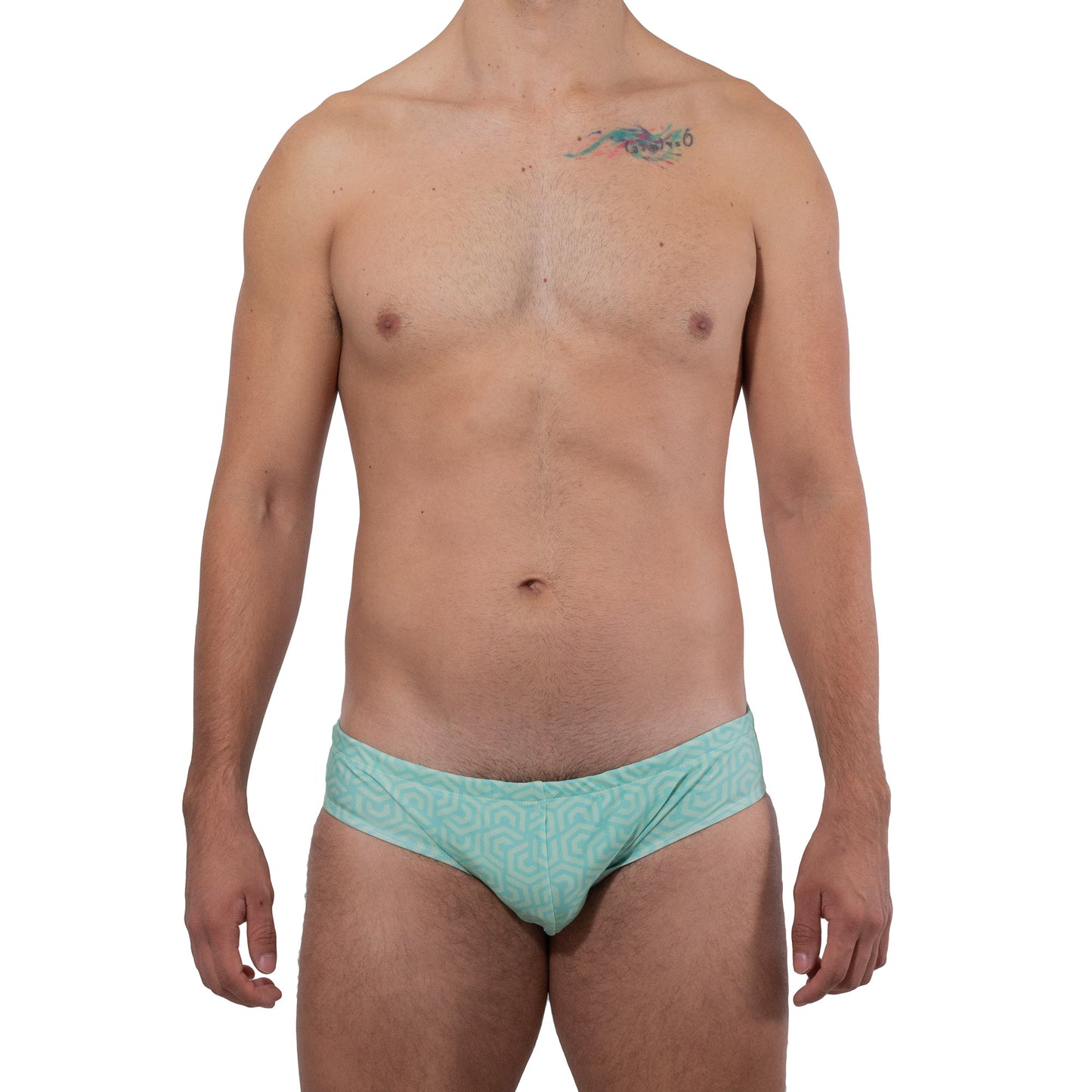 AC0012 Selva Maya Traje de Baño Brief estampado Verde