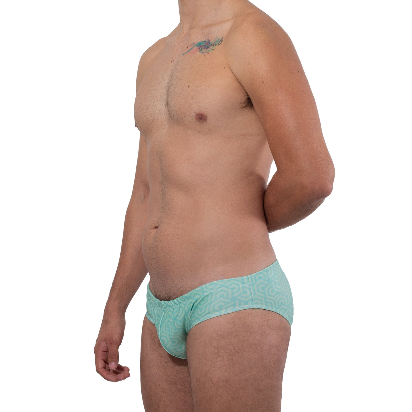 AC0012 Selva Maya Traje de Baño Brief estampado Verde