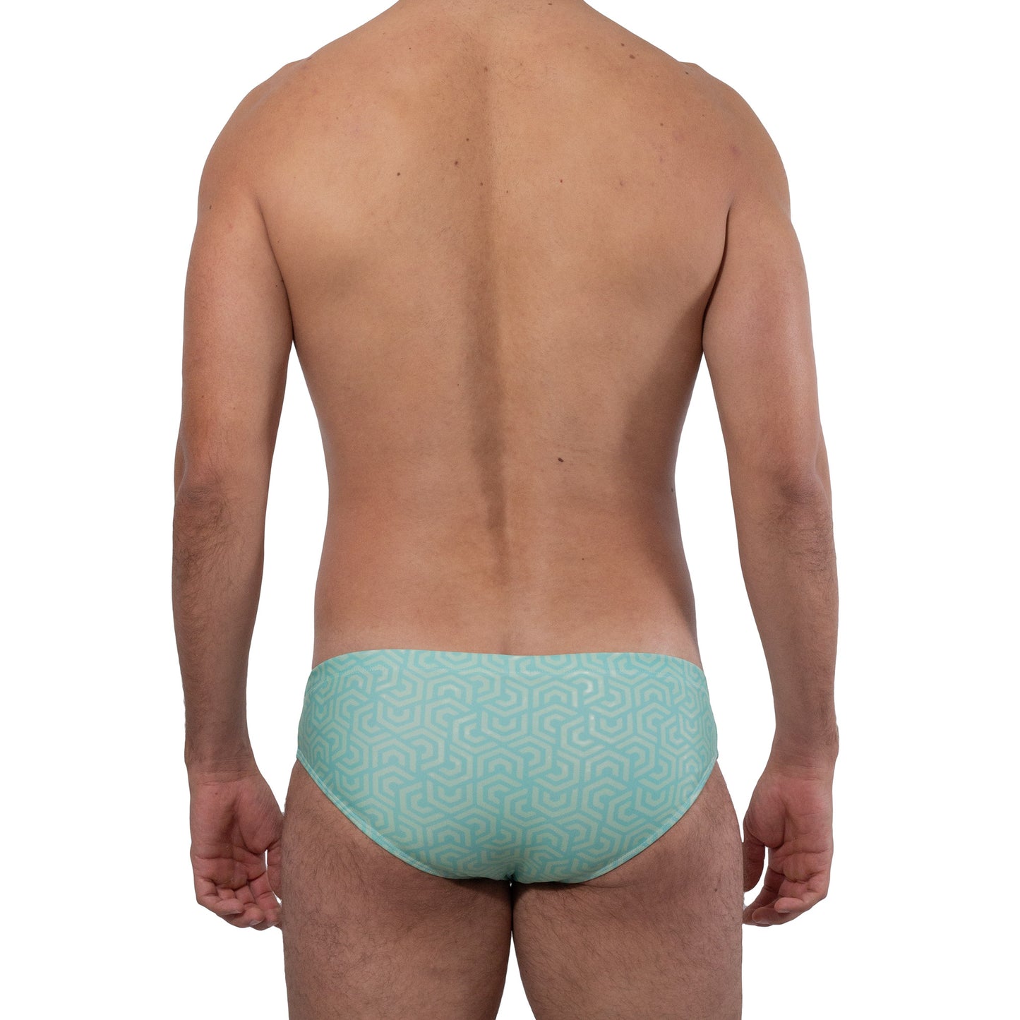 AC0012 Selva Maya Traje de Baño Brief estampado Verde