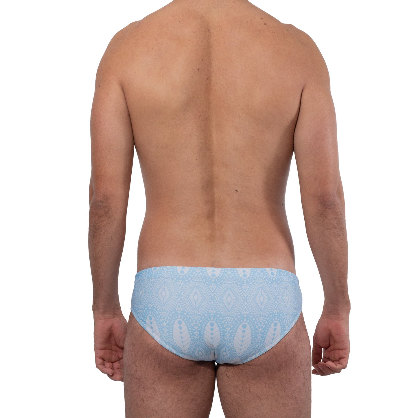 AC0013 Tuluminati Traje de Baño Brief estampado Azul cielo