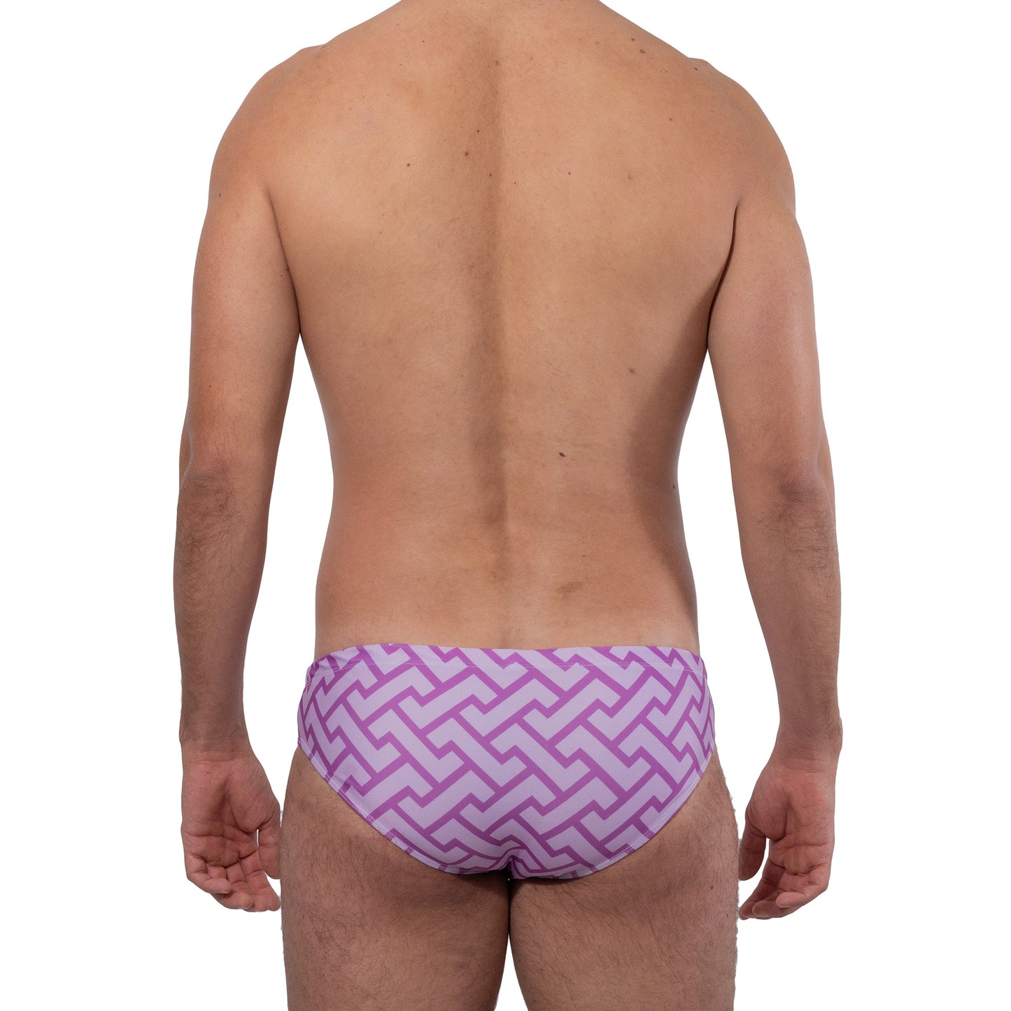 AC0014 Henequen Traje de Baño Brief estampado Morado