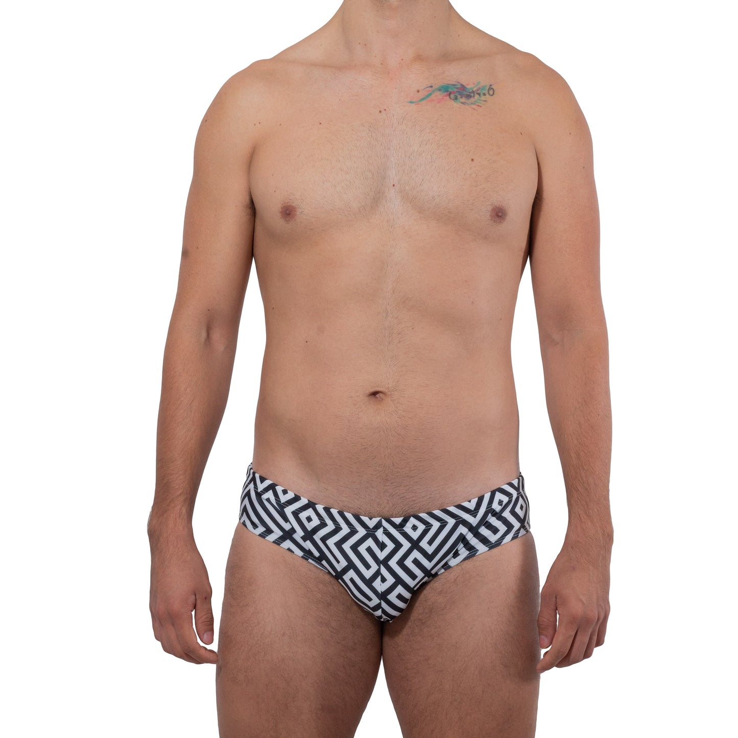 AC0015 Aluxe Traje de Baño Brief estampado Negro