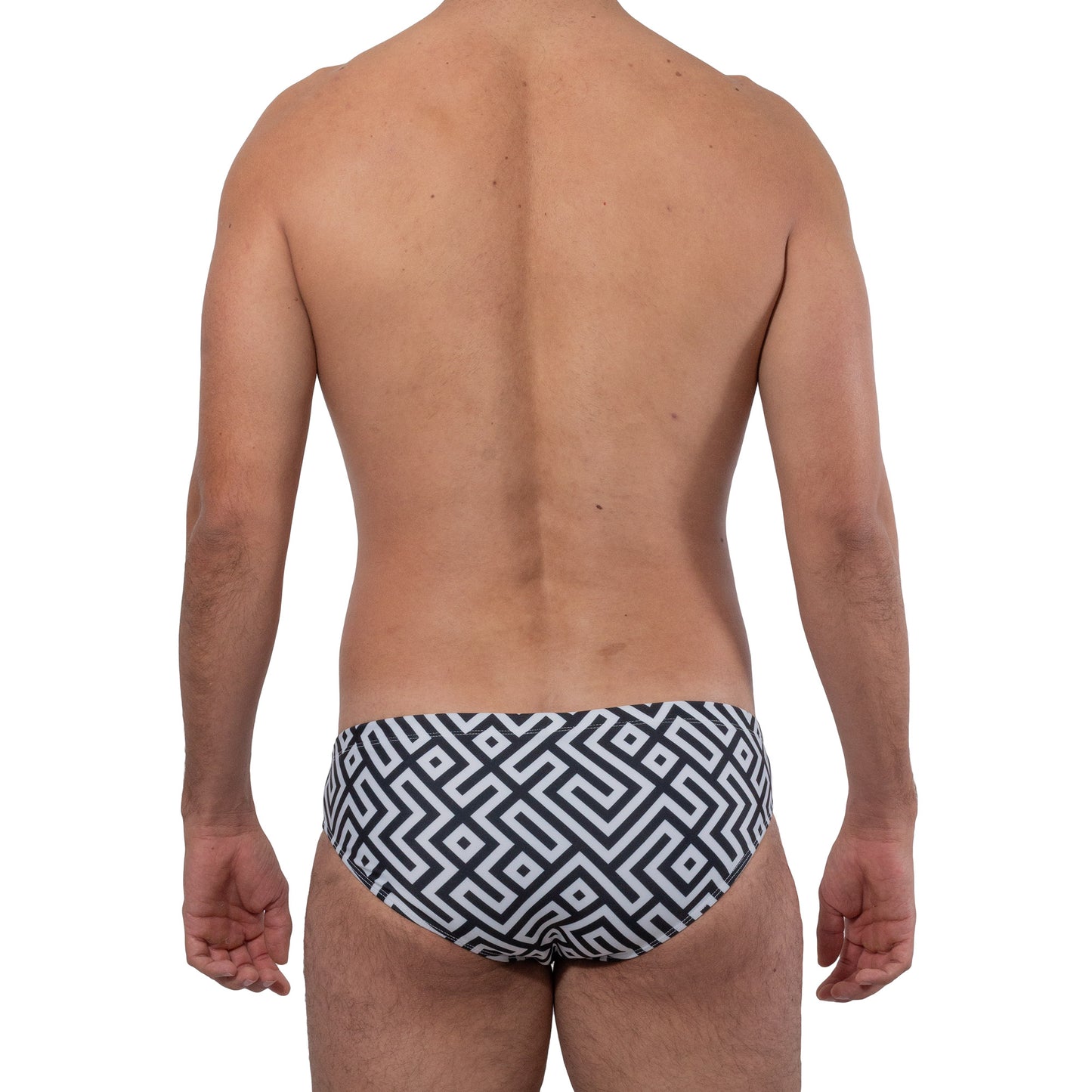 AC0015 Aluxe Traje de Baño Brief estampado Negro