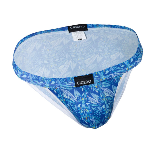 SB0023 Brief Bikini Ahau Cuzama blue print figures sublimated skinit