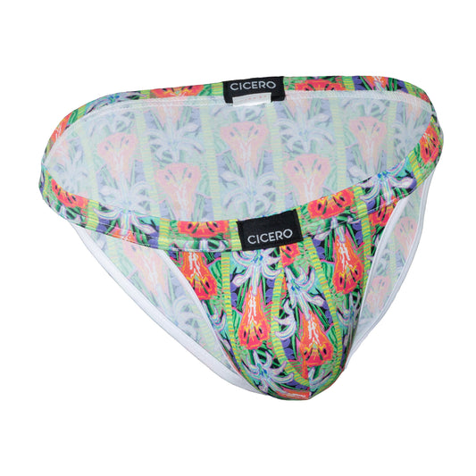 SB0025 Brief Bikini Ahau Loltun sublimated flower print skinit