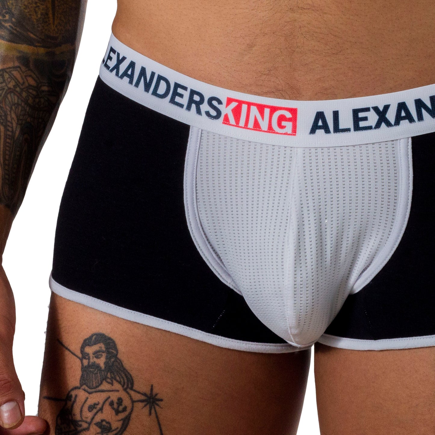 BB0005 Boxer Belfast blanco con negro Maximo Acento