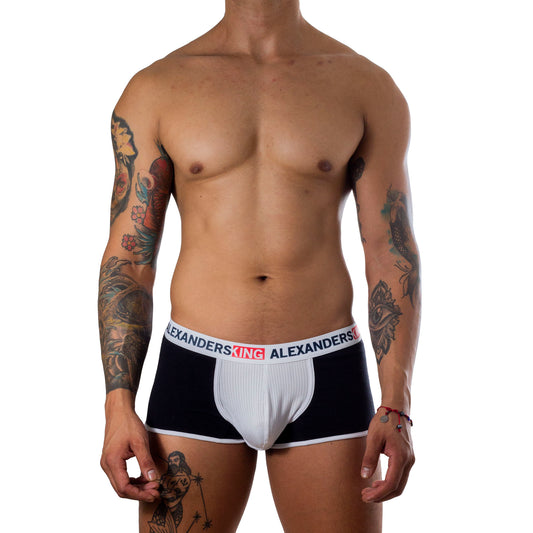 BB0005 Boxer Belfast blanco con negro Maximo Acento