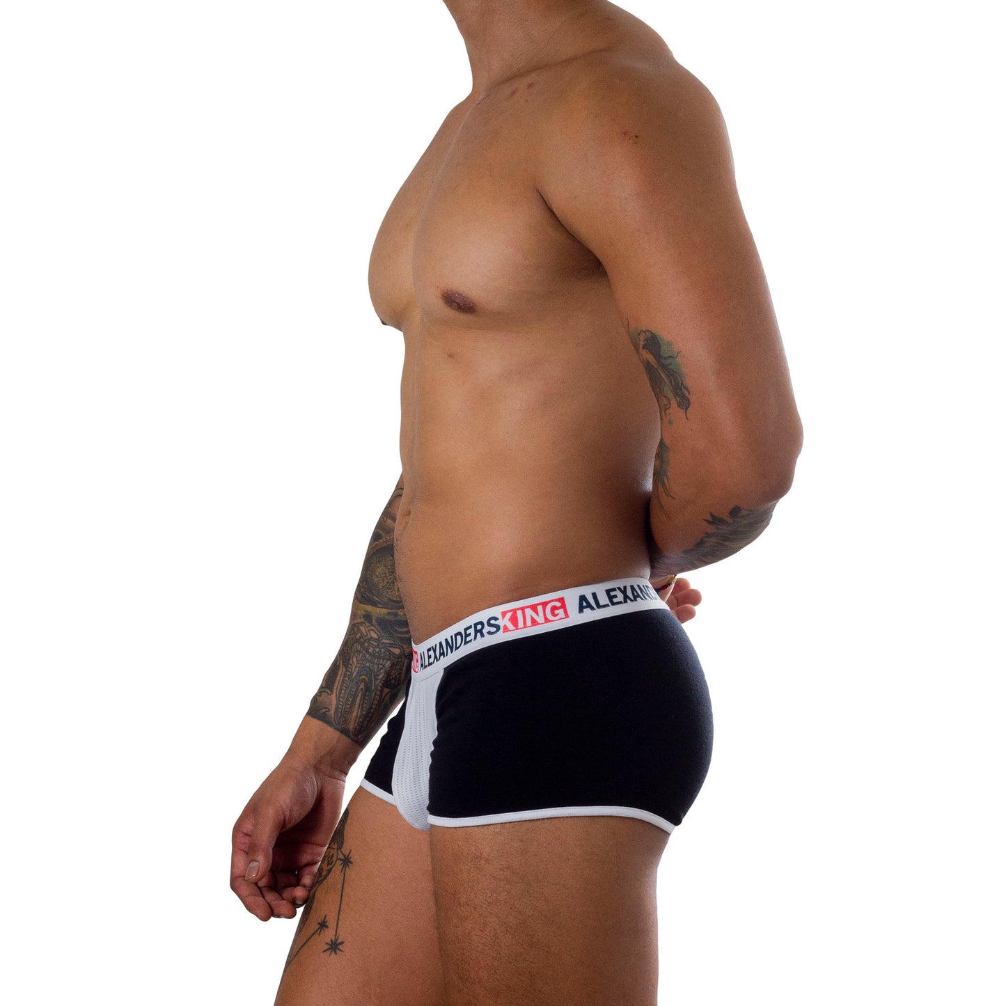 BB0005 Boxer Belfast blanco con negro Maximo Acento