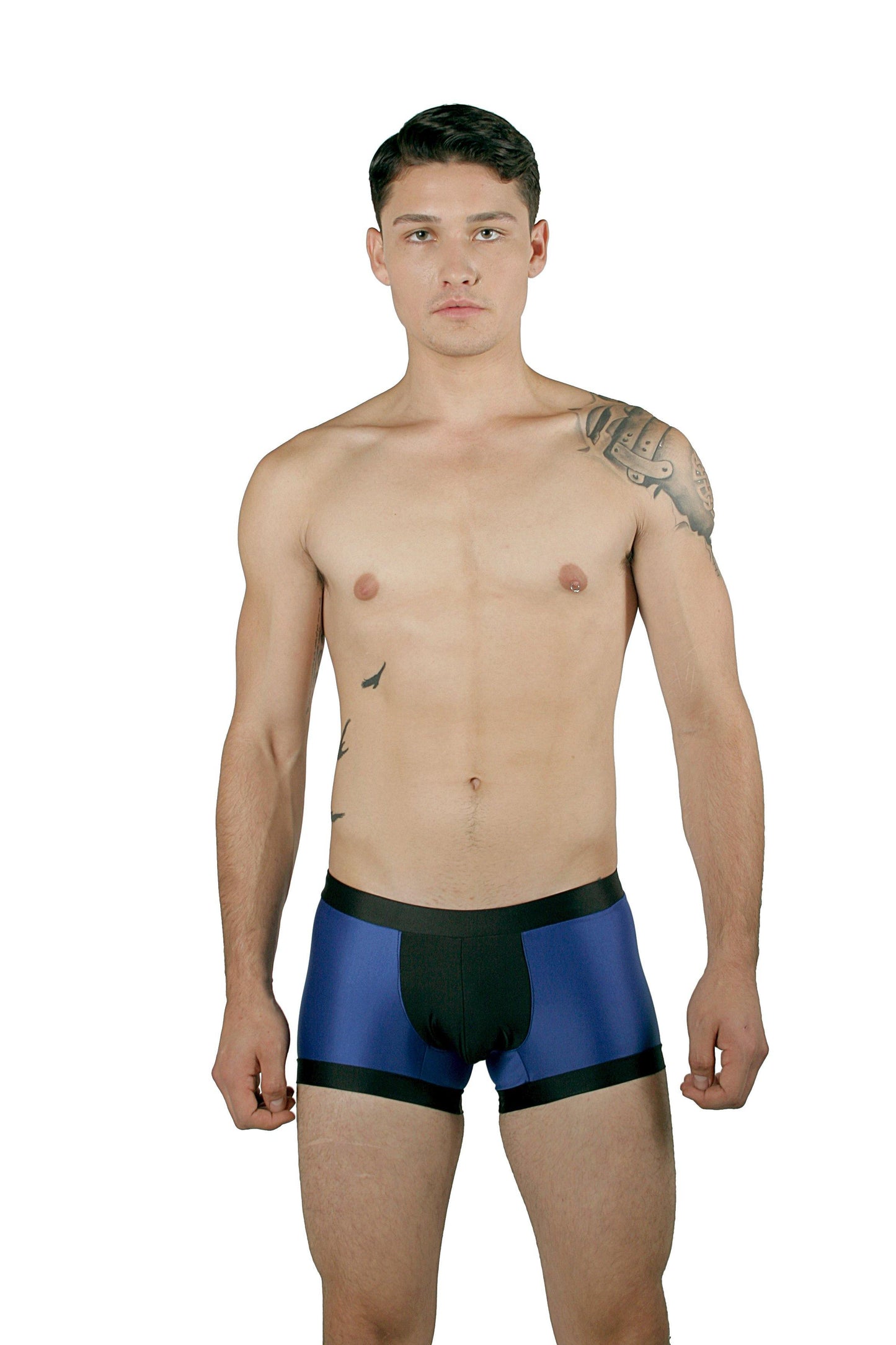 CA0004 - Traje de Ba̱o Short Azul Rey/Negro - AlexandersKing Underwear