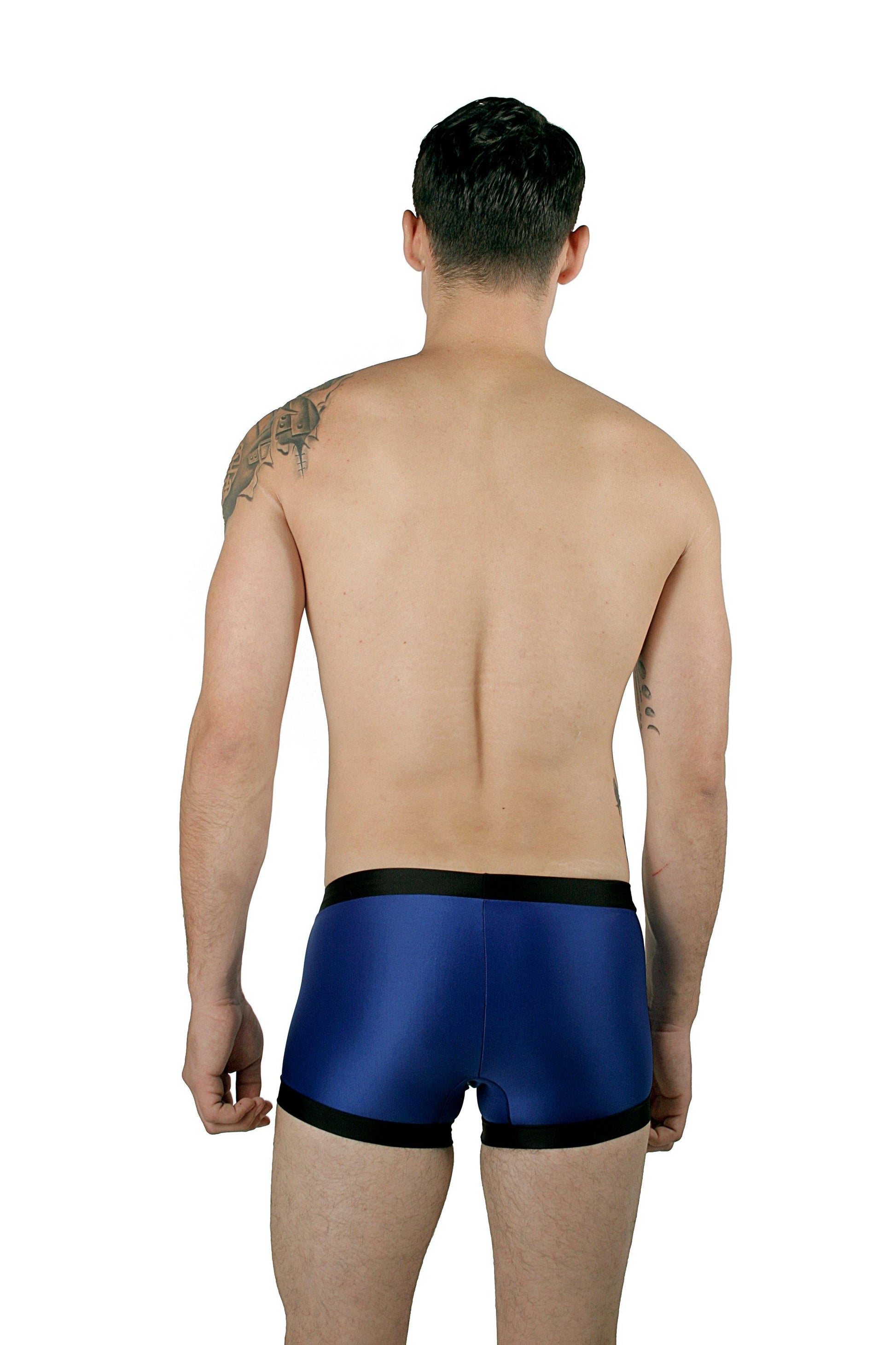 CA0004 - Traje de Ba̱o Short Azul Rey/Negro - AlexandersKing Underwear