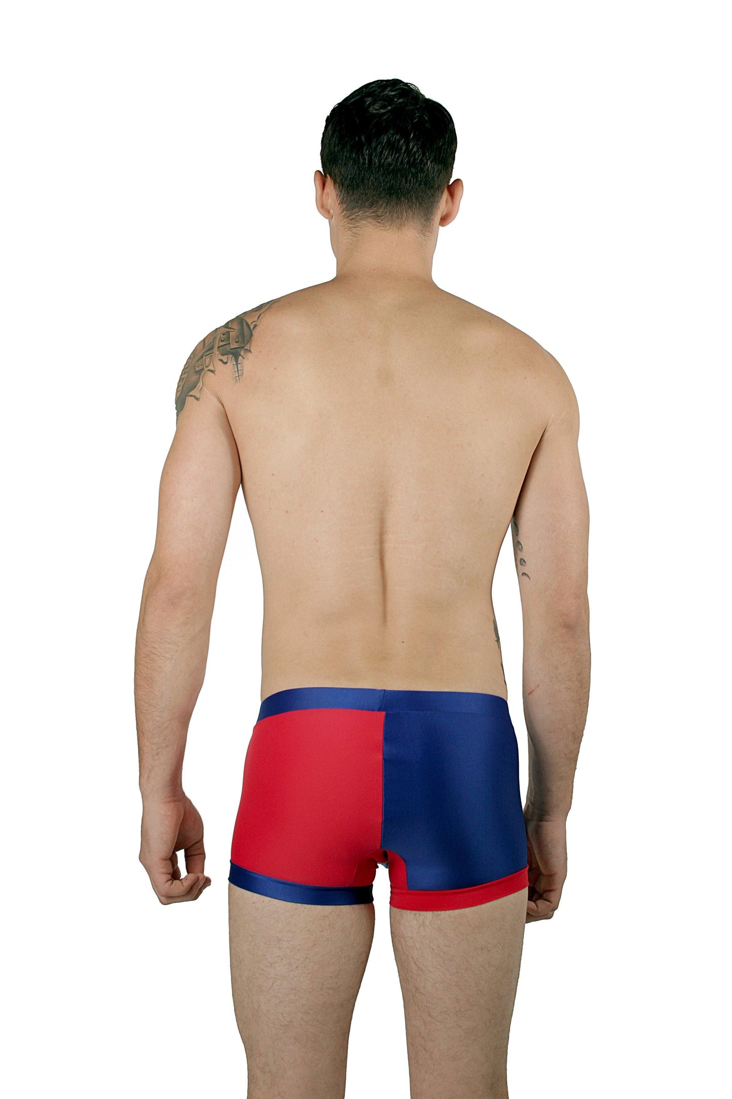 CA0006 - Traje de Ba̱o Short Azul Rey/Rojo - AlexandersKing Underwear