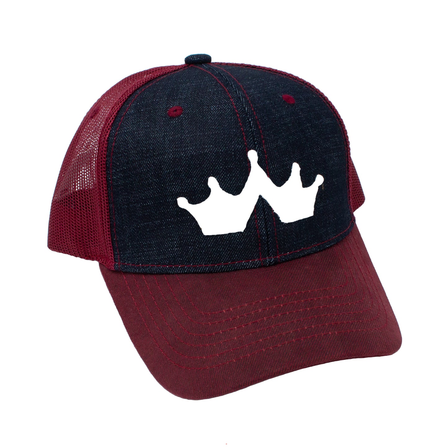 GR0001 Wine red denim cap