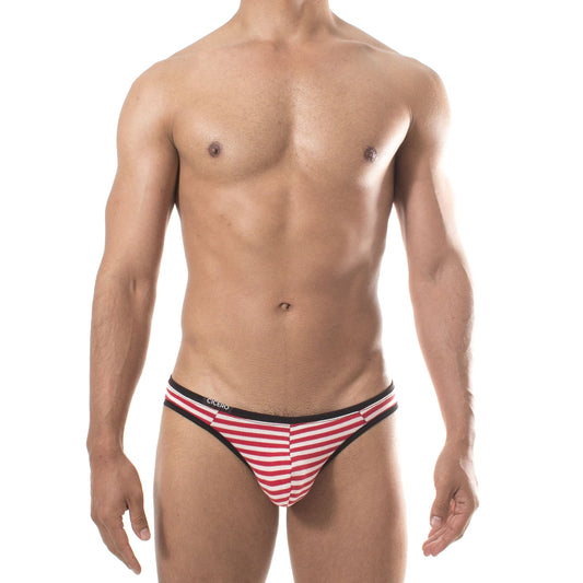 SL0073 Slip Drake rayas rojas y blancas comfort