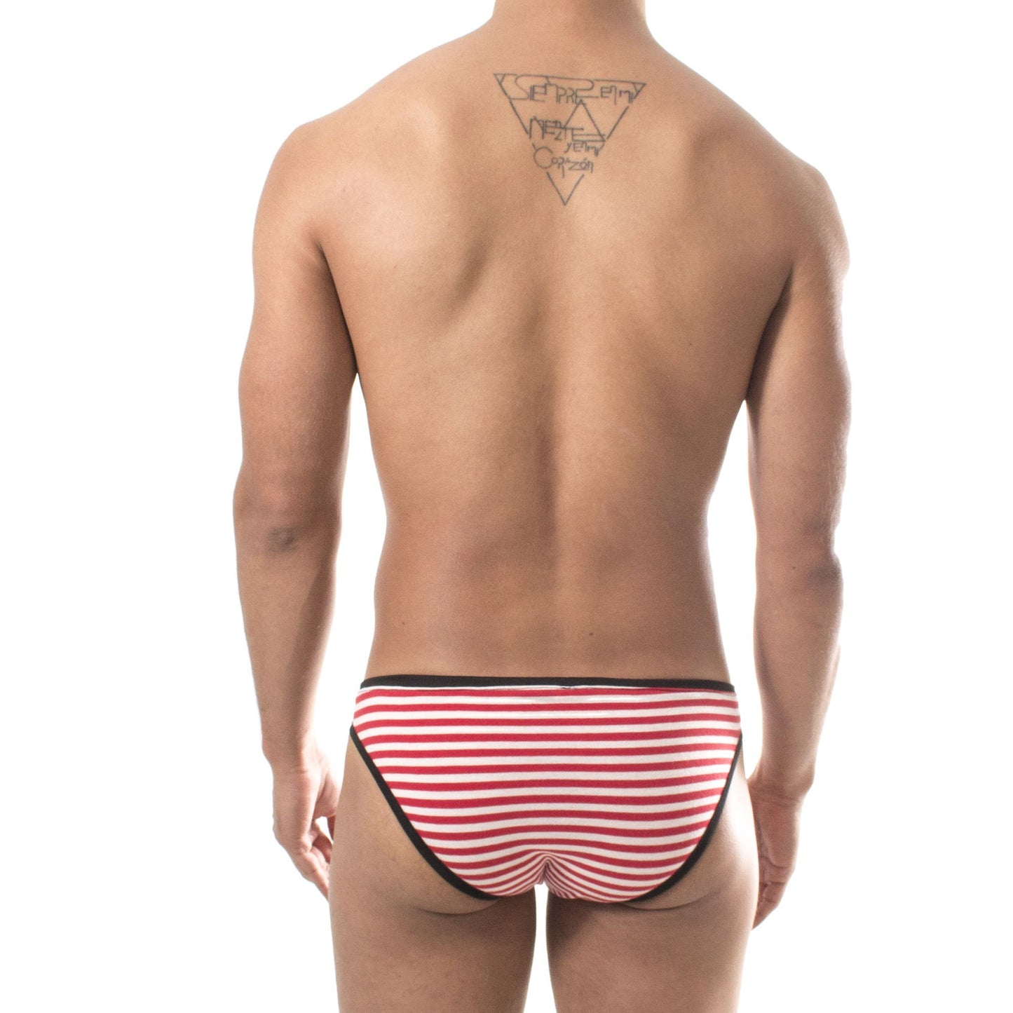 SL0073 Slip Drake rayas rojas y blancas comfort