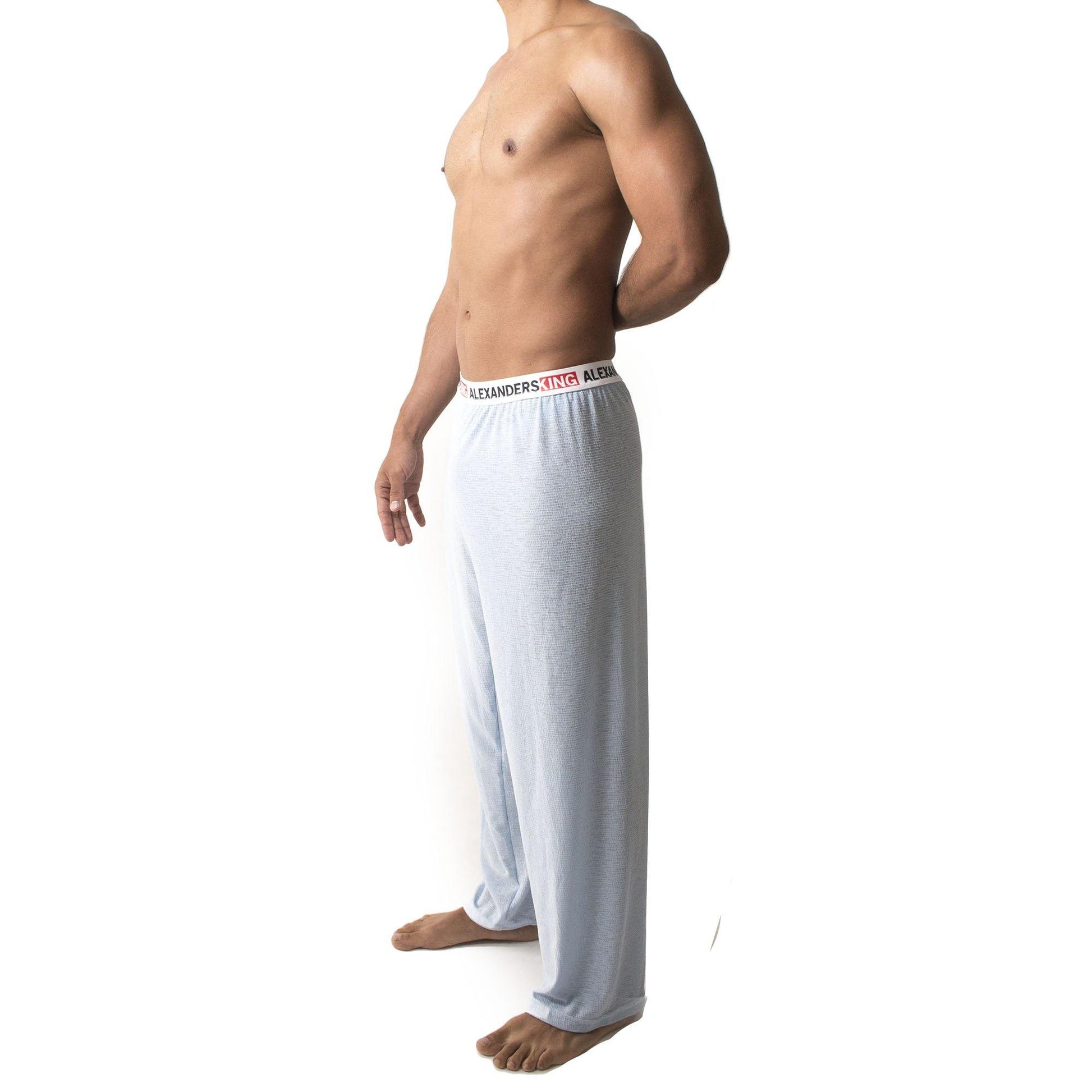 PP0005 - PantalÌ?n Pijama Crep̩ Azul - AlexandersKing Underwear