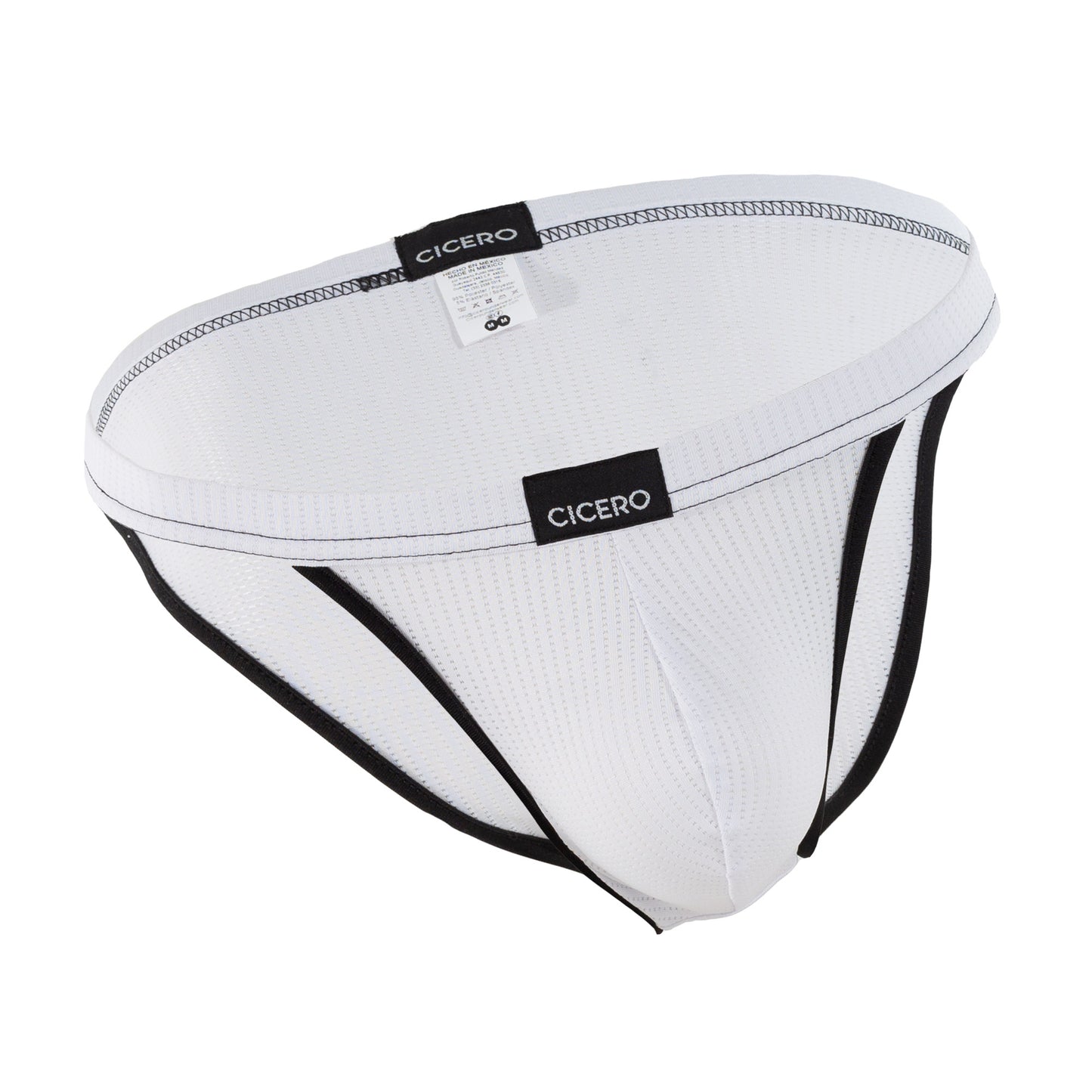 SB0004 Brief bikini blanco / bies negro unwet