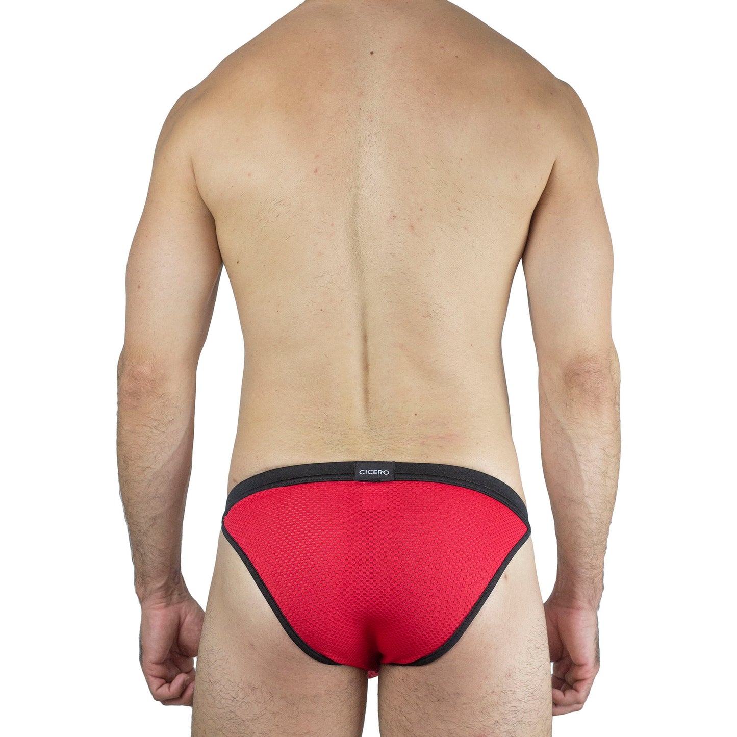 SB0011 Brief bikini Rojo unwet / pretina negra