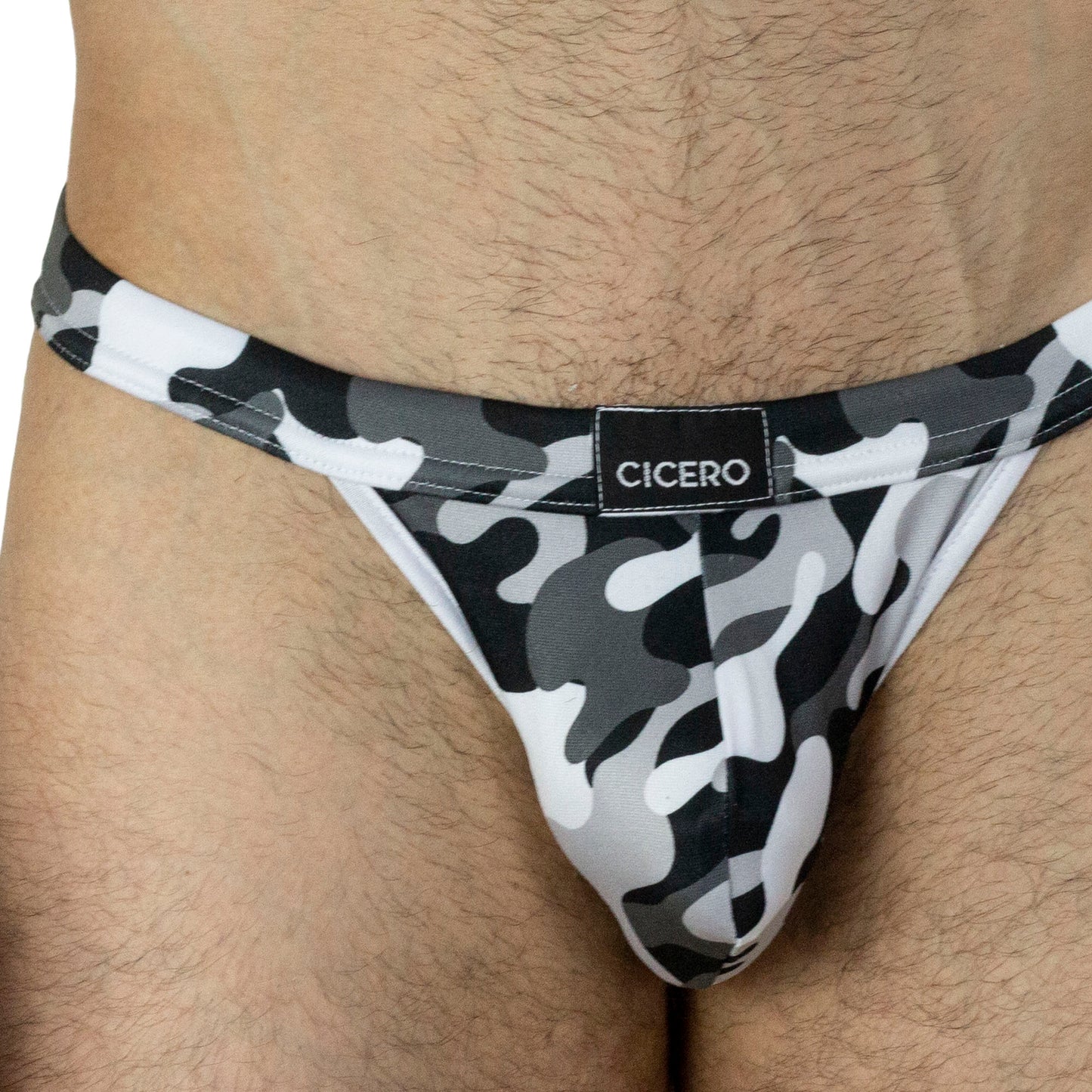 SB0018 Brief bikini Camuflaje negro con blanco Night squad skinit