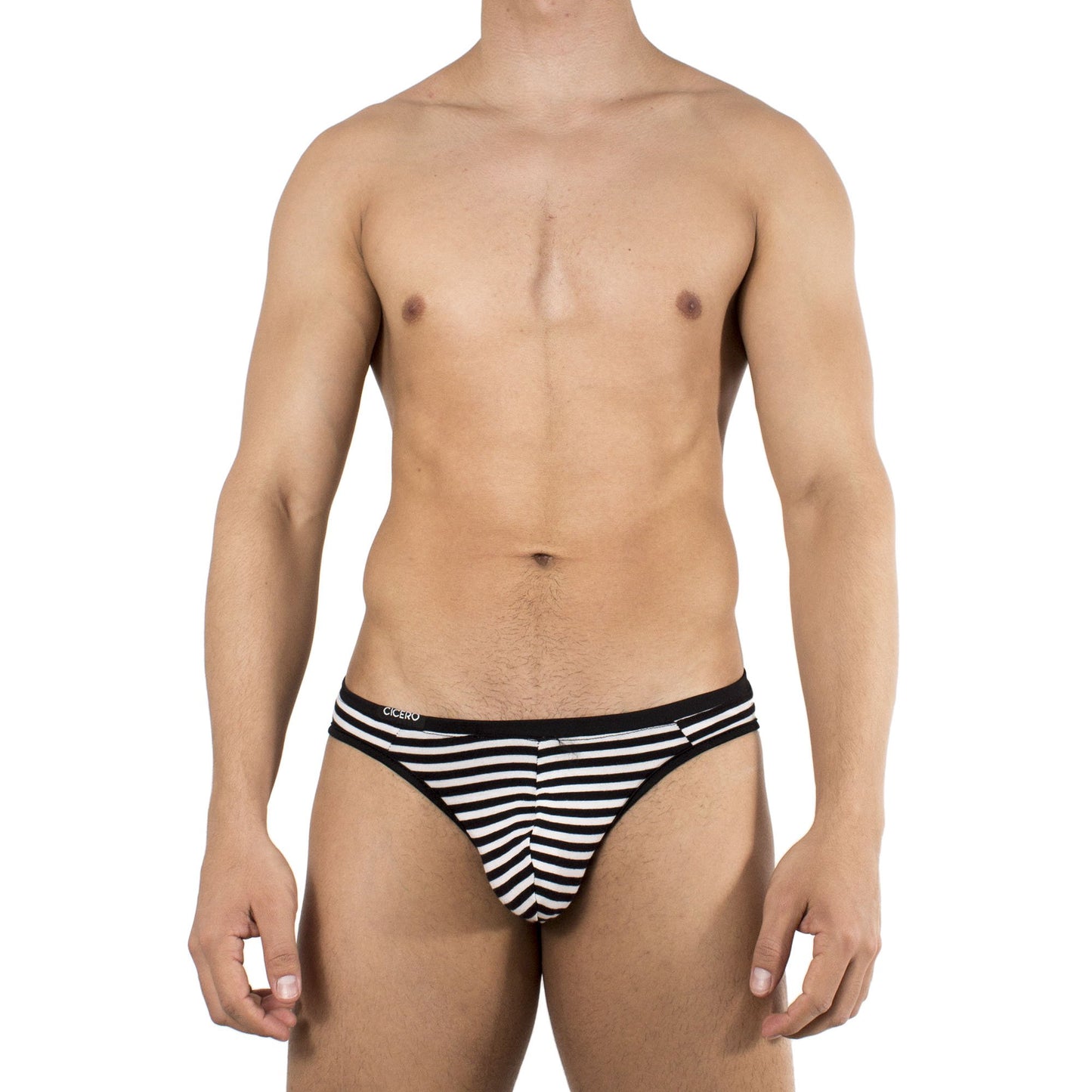 SL0055 Slip Black Beard rayas negras con blanco comfort