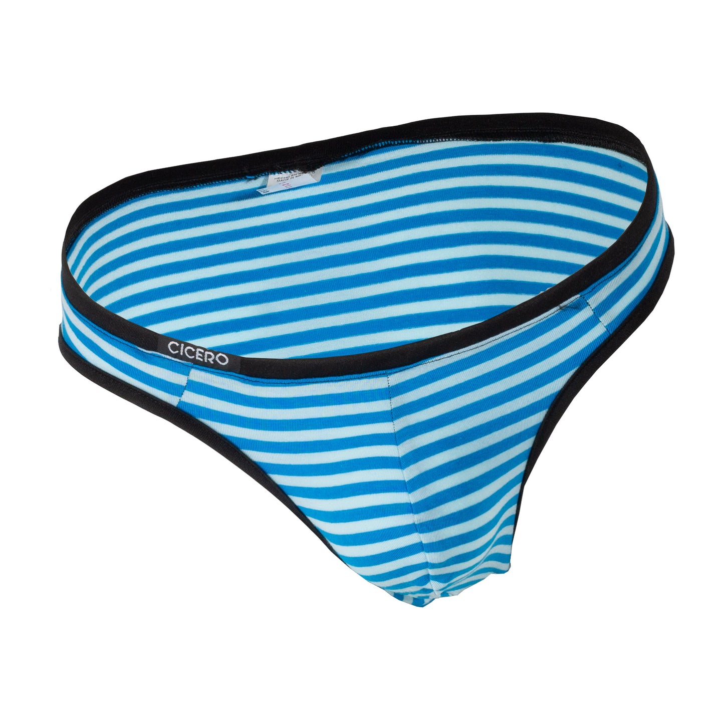 SL0058 Slip Cousteau rayas azul celeste y blanco comfort