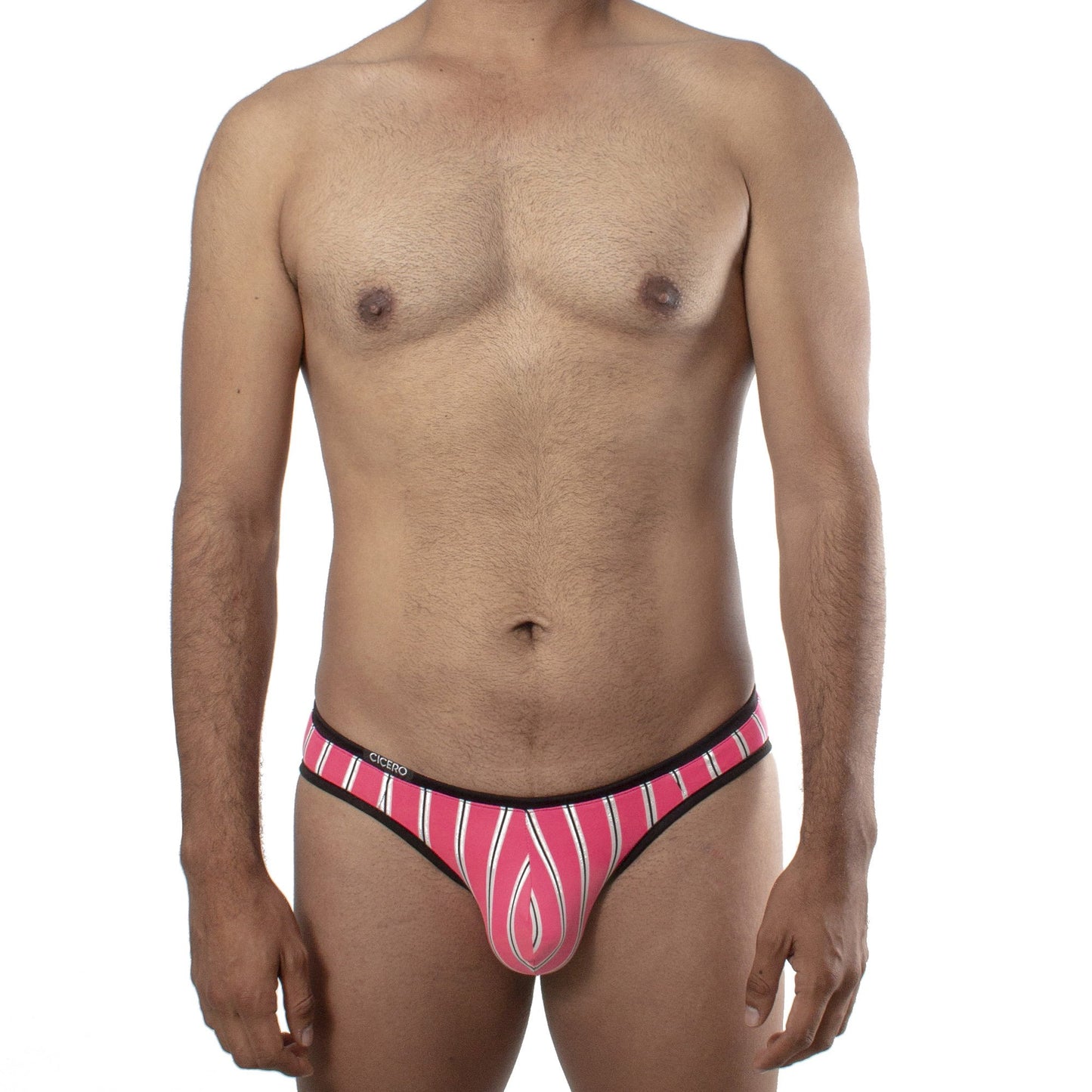 SL0060 Slip Bonet rayas rosa neon blanco y negro skinit