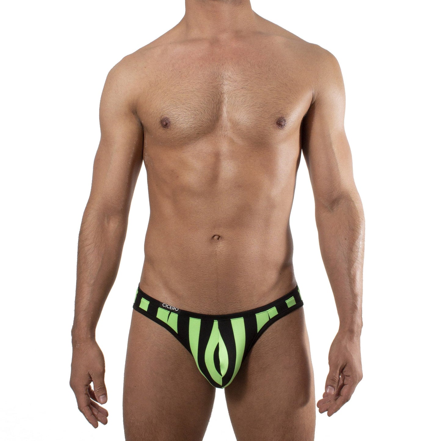 SL0061 Slip Kidd rayas verde neon y negro skinit