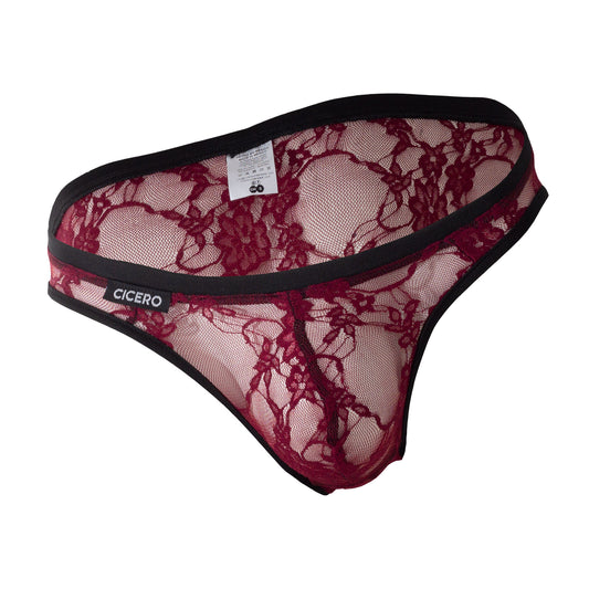 SL0085 Slip Encaje Vino