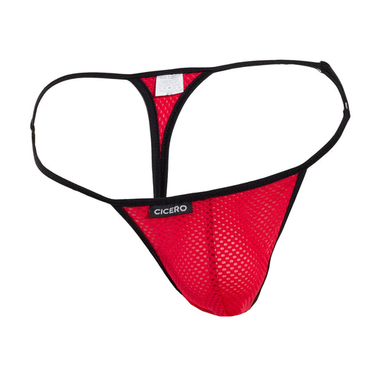 TH0005 tanga Rojo bies negro unwet