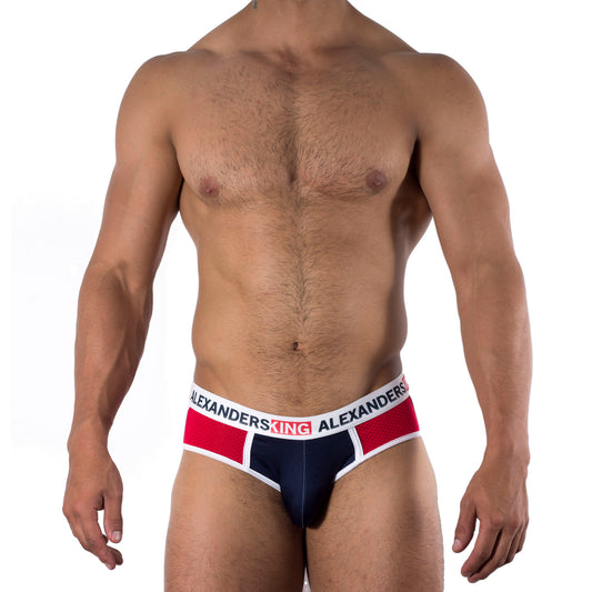 TP0022 Brief Rojo y Azul Marino Unwet Alexanders King